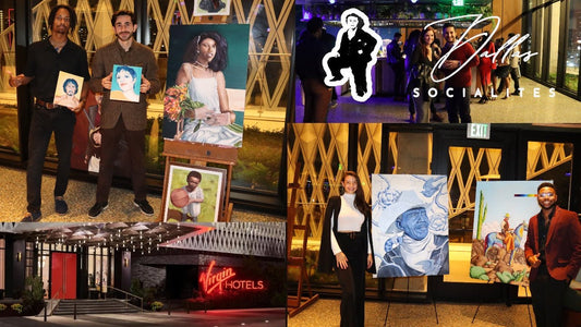 dallas socialite business and art networking group at the virgin hotel in downtown dallas design district: goodson gallery art showcase pop up event