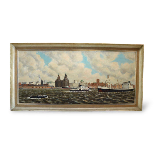 "Liverpool Skyline 1967" Oil on Canvas by L. Crane (Walker Art Gallery)