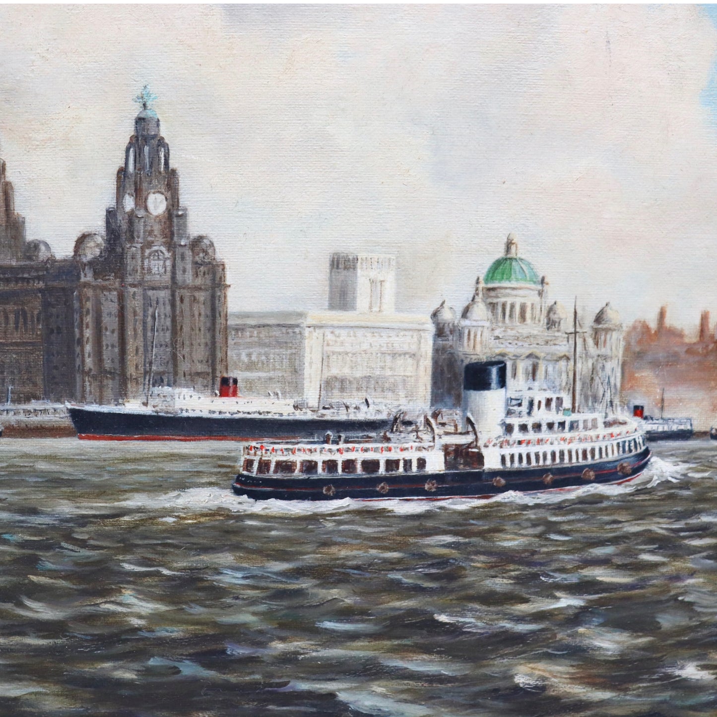 "Liverpool Skyline 1967" Oil on Canvas by L. Crane (Walker Art Gallery)