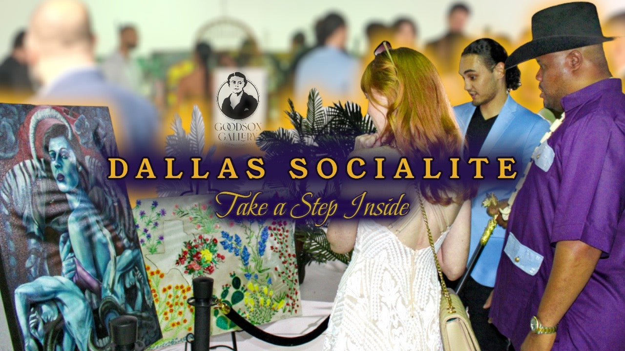 Load video: dallas socialite art exhibit with goodson gallery youtube video