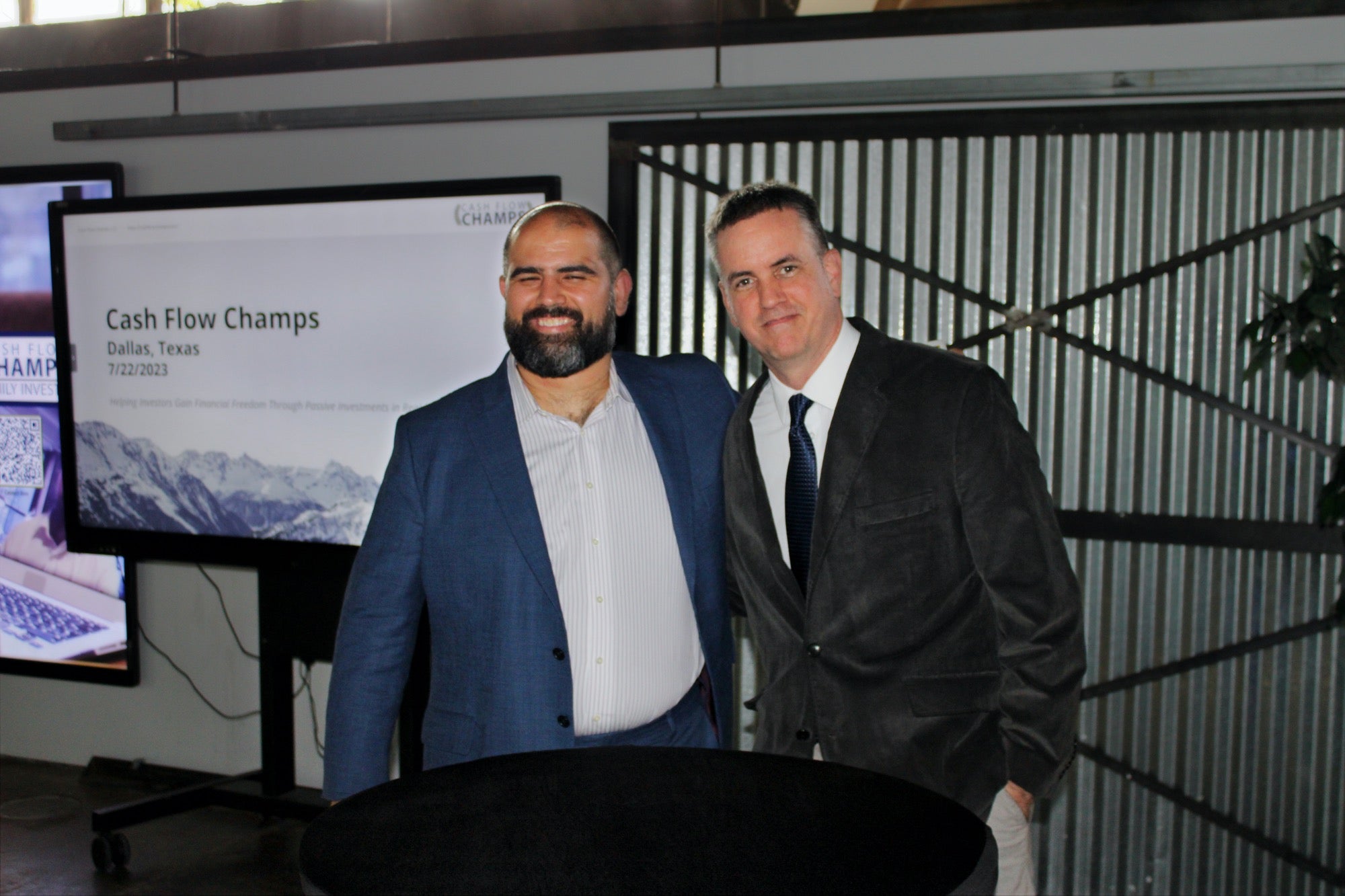 picture of Charles Seamen and Ryan Murphy from Cash Flow Champs Multi-Family Real Estate Management & Investment Firm at Dallas Socialite networking event in Dallas, Texas July 22nd 2023