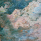 Circa 1970 Mediterranean Ocean Bay Sail Ships Oil on Canvas Painting