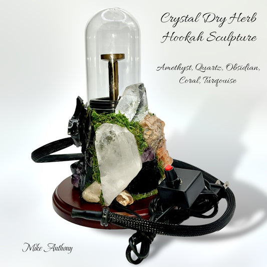 Natural Crystal Art Sculpture Functional Electric Hookah Mike Anthony 2022