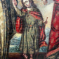 18th Century Holy Family Jesus & Joseph Painting Gilded Frame