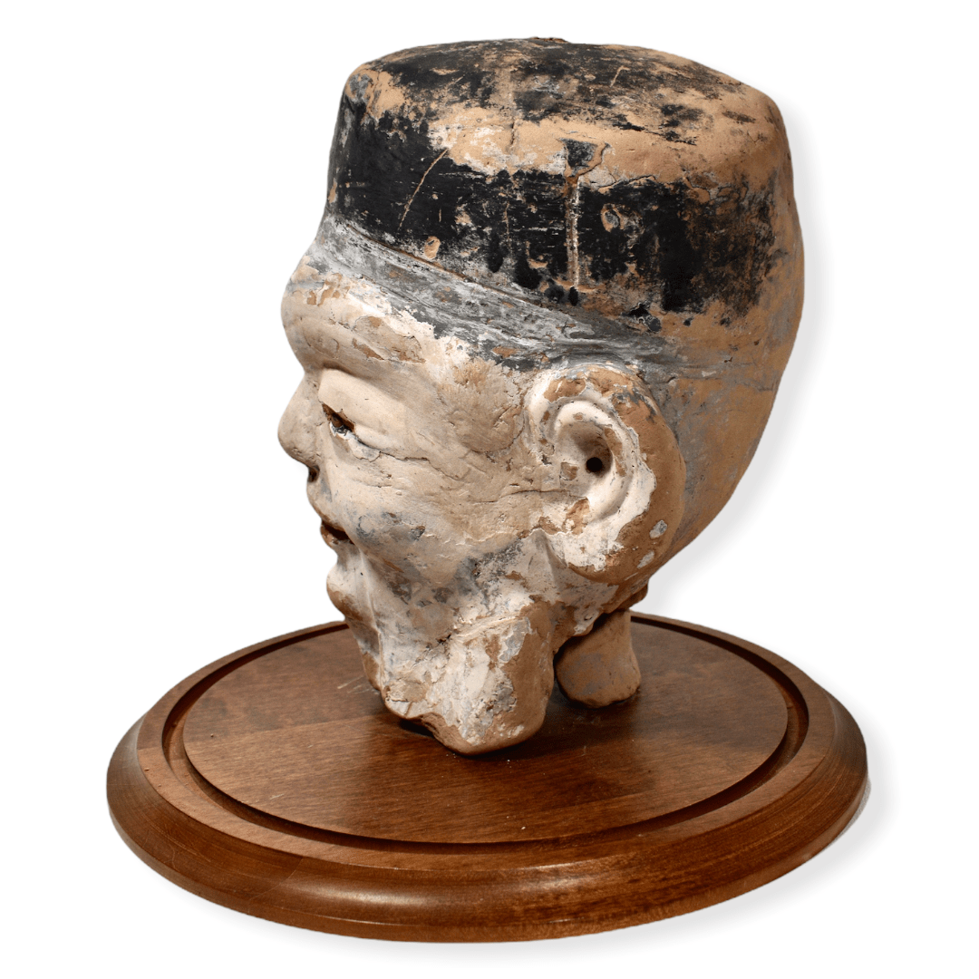 Rare Qing Dynasty Clay Head Antique: A Masterpiece of Chinese Pottery and Cultural Significance