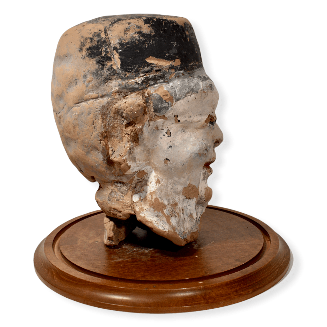 Rare Qing Dynasty Clay Head Antique: A Masterpiece of Chinese Pottery and Cultural Significance
