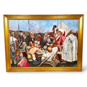 "Reply of The Cossacks" Ilya Reptin Antique Original Reproduction Circa 1950