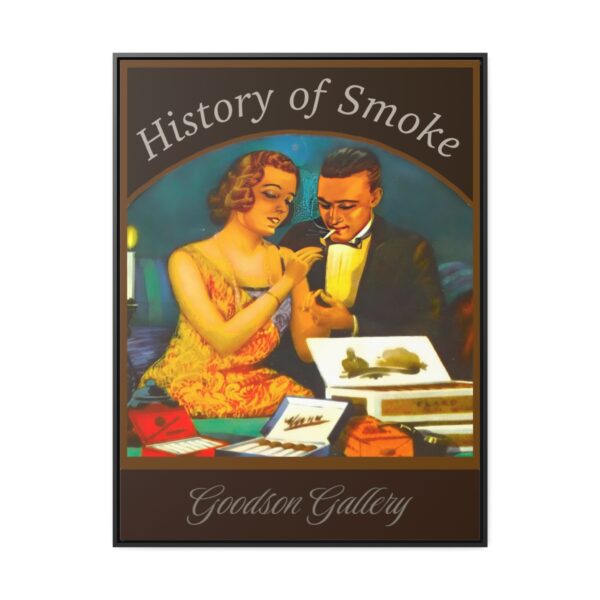 1920s couple smoking history of smoke framed print