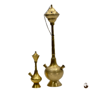 1940-1950 Ukraine Brass Hookah Set of 2