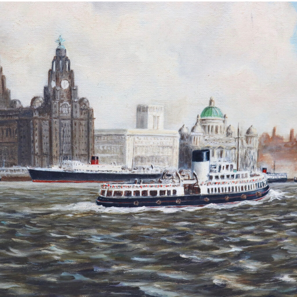 maritime ocean painting of liverpool bay 