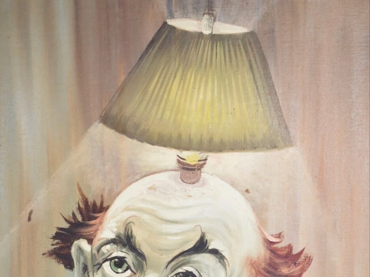 clown art lamp head what the lamp signifies for this artwork