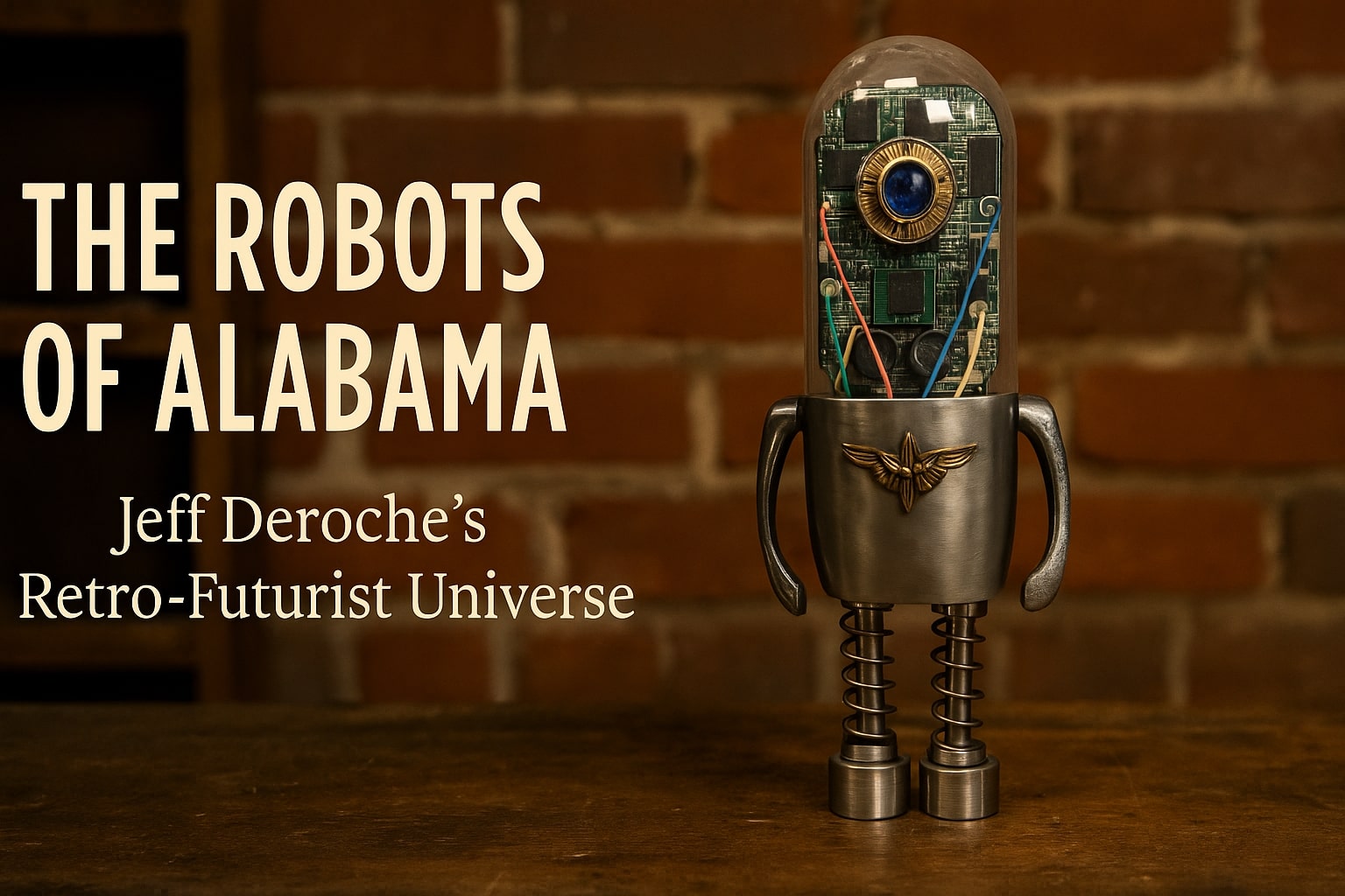 jeff deroche scifi robot artist sculptures alabama goodson gallery
