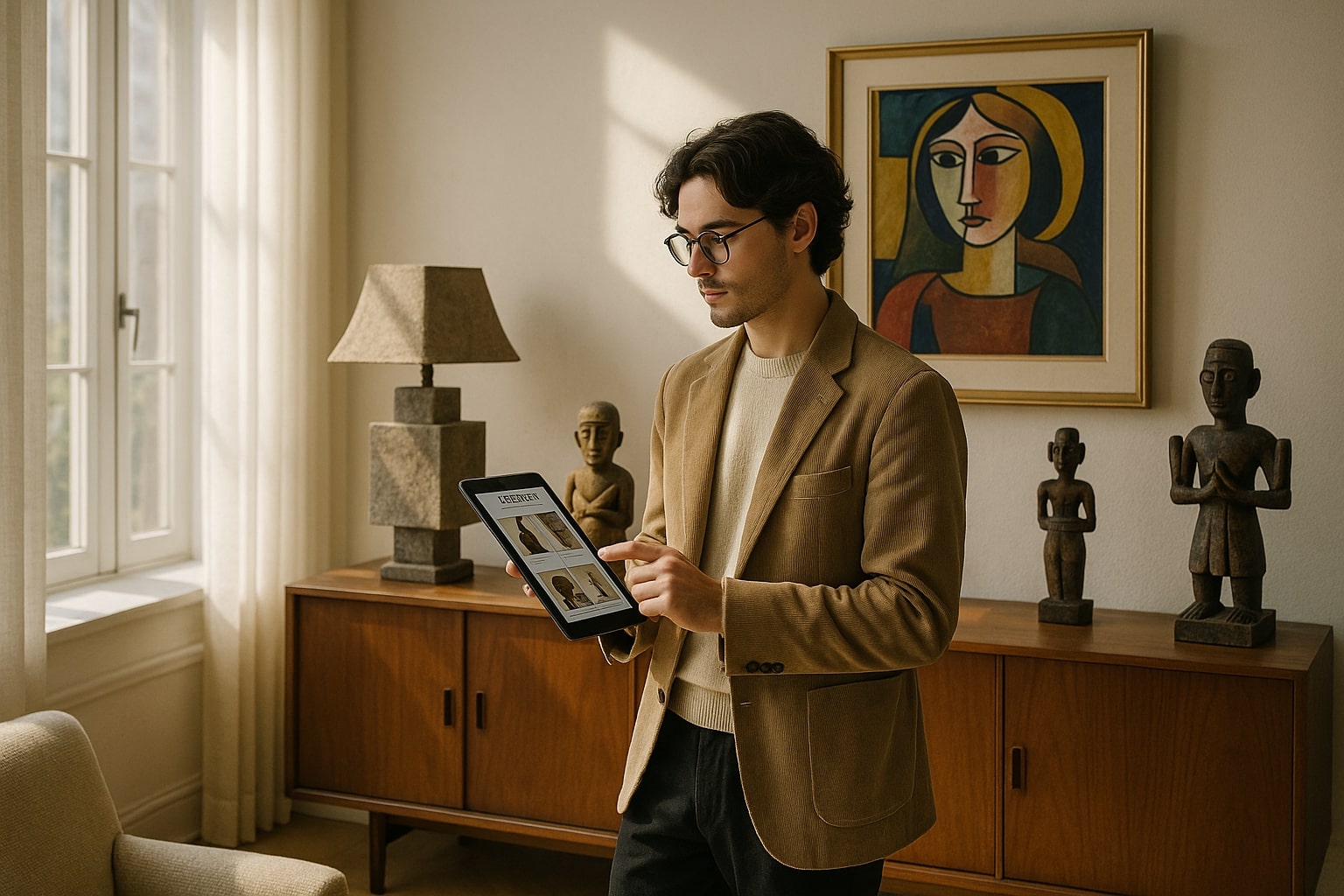 young millenial antique art investor age 20 30s